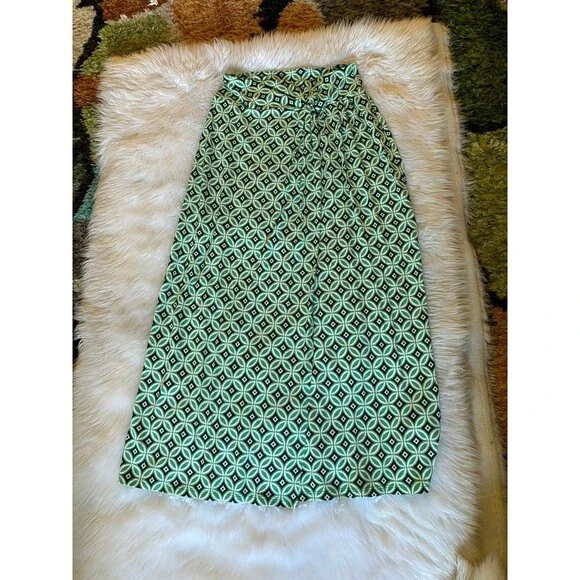 Boden Green Patterned Midi Skirt - Picture 4 of 11